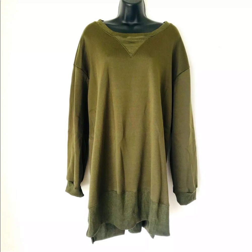NWT Plus Size Oversized Olive Green Sweater Tunic